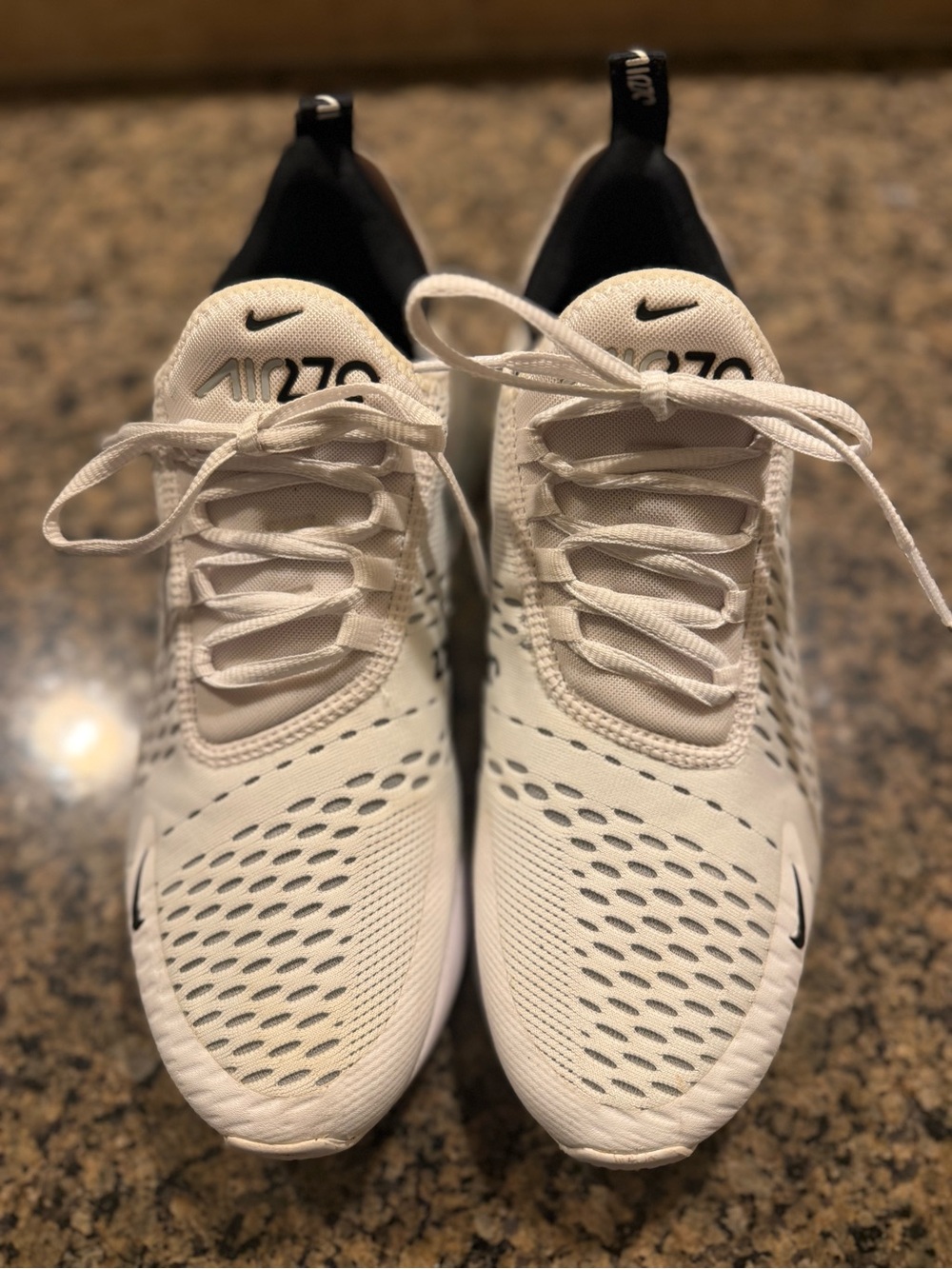 Nike Air 270 Men’s Sneakers — White with Black Accents